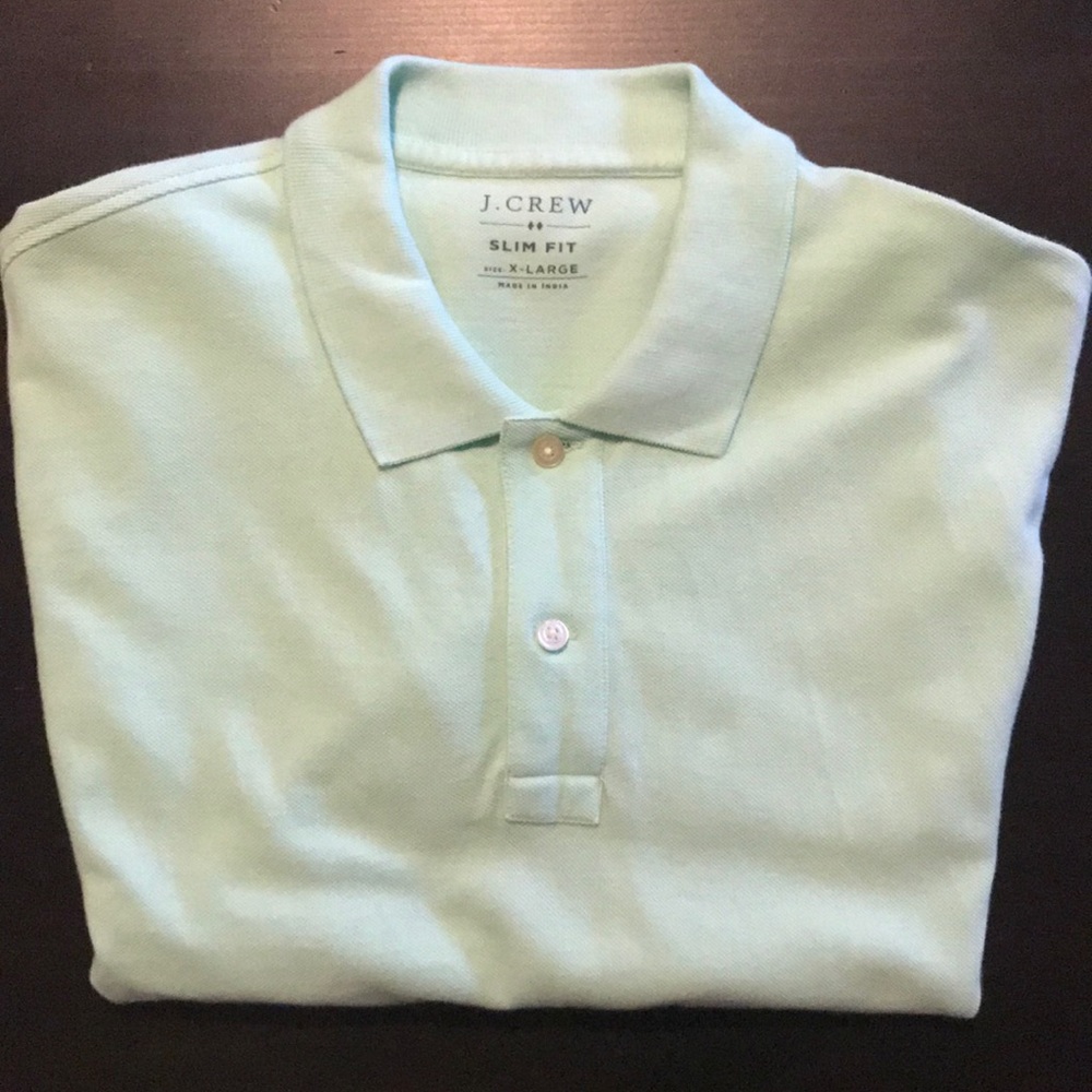 J. Crew Men’s Green Short Sleeve Polo - XL